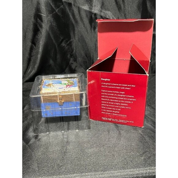 Vintage Carlton Cards “Daughter” Unicorn Heirloom Trinket Box - Picture 9 of 9